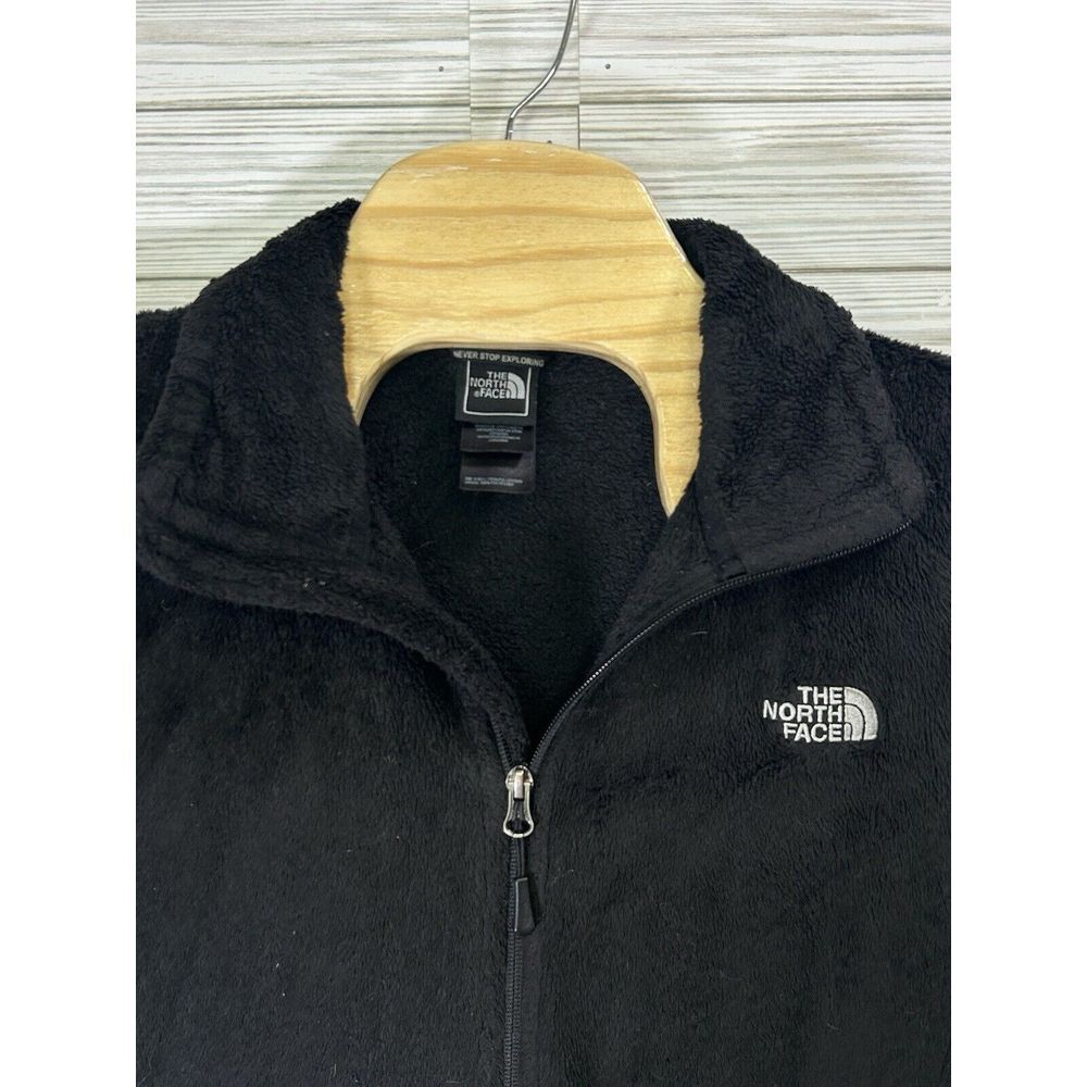The North Face Black Fleece Teddy Fur Lined Full Zip Sweater Size Large Women's
